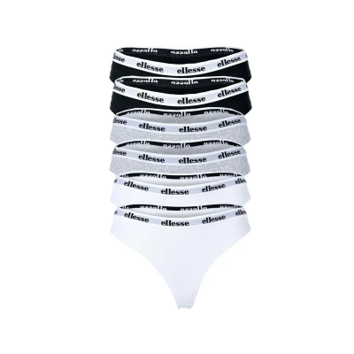 Abbildung von Ellesse 6 PACK String, Damen, Größe: 40, Schwarz weiß grau
