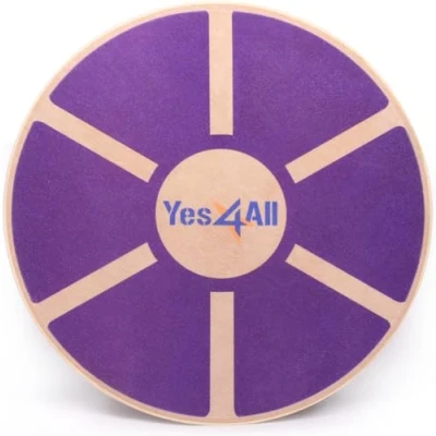 Abbildung von Yes4All Balance Board aus Holz; Brett mit hochwertiger rutschfester Oberfläche; Trainer &amp; Wackelbrett für das Ganzkörpertraining.