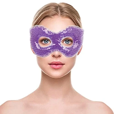 Abbildung von NEWGO®Augenmaske Kühlend Kühlmaske Gel Kühlpads für Migräne, Die Augen, Trockene Augen und Kopfweh (Lila)