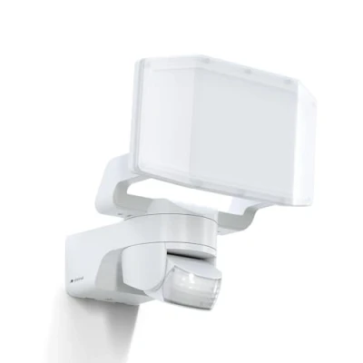 Abbildung von Steinel LED Strahler XLED Protect S Weiß, 180/10 m Bewegungsmelder, Panorama Flutlicht, Panel voll schwenkbar, 14.3 W, IP54