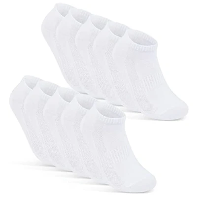 Abbildung von Sneaker Socken Damen 35 38 Weiß Baumwolle 10 Paar Socks Women Weiße Sneakersocken Sportsocken 16510 WP (Weiß 38)