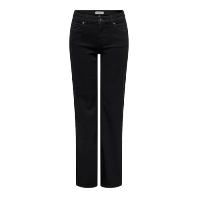 Abbildung von ONLY Onlblush MID Jeans Straight Leg, Damen, Größe: Sx34, Black denim