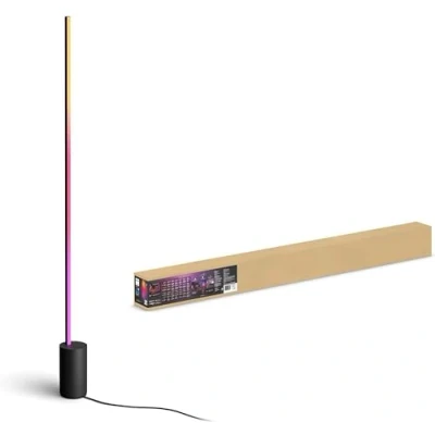 Abbildung von Philips Hue Gradient Signe Stehleuchte schwarz 1800lm, 16 Millionen Farben und Farbverläufe, dimmbar, steuerbar via App, kompatibel mit Amazon Alexa (Echo, Echo Dot)