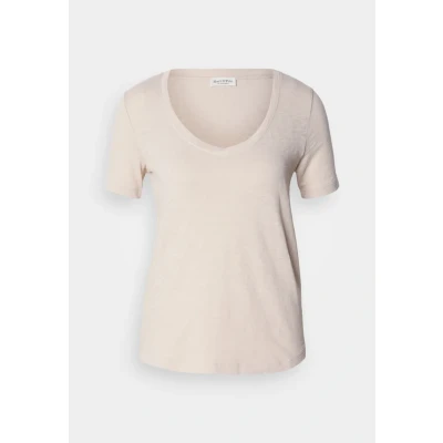 Abbildung von Marc O&#039;Polo Short Sleeve V NECK Tshirt basic, Damen, Größe: XXS, Silky stone