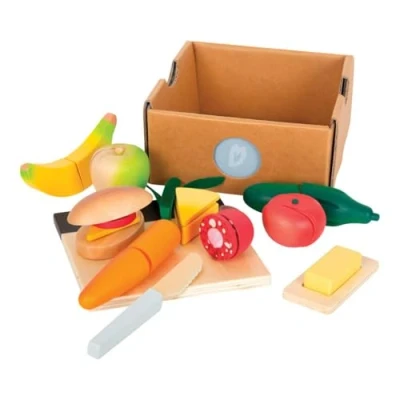 Abbildung von small foot Schneide Set Mittagessen &quot;fresh&quot; aus Holz, Lebensmittel für Kinderküche, Rollenspielzeug ab 2 Jahren, 12331