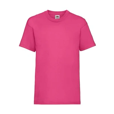 Abbildung von GIDUTEX Kinder Tshirt by Fruit of The Loom Valueweight Unisex 104 116 128 140 152 (DE/NL/SE/PL, Numerisch, 128, Regular, Fuchsia)