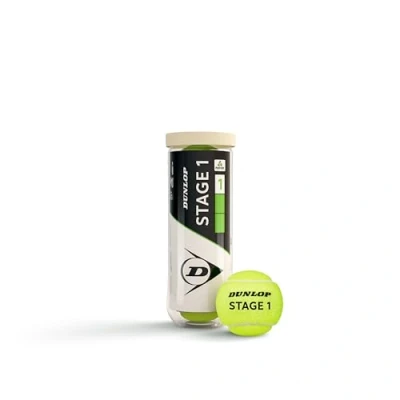 Abbildung von DUNLOP Tennisball Stage 1 Grün für Kinder und Anfänger auf dem Großfeld (3 Bälle)