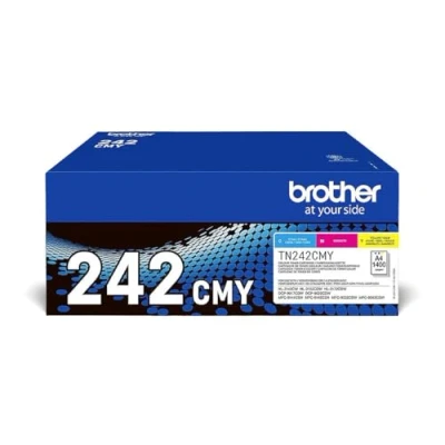 Abbildung von Brother Original TN 242CMY Multipack mit 3 Tonern Cyan/Magenta/Gelb, für bis zu ca. je 1400 Seiten, DCP 9017CDW, 9022CDW, HL 3142CW, 3152CDW, 3172CDW, MFC 9142CDN, 9332CDW, 9342CDW, Value Pack
