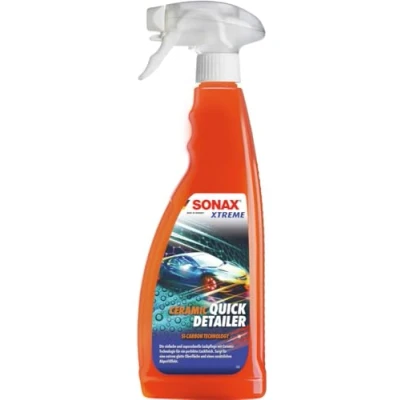 Abbildung von SONAX XTREME Ceramic QuickDetailer (750 ml) superschnelle Lackversiegelung mit Technologie für ein perfektes Lackfinish. Sorgt eine extreme Glätte des Lacks / Art Nr. 02684000