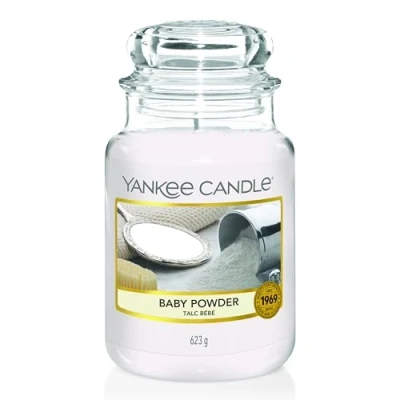 Abbildung von Yankee Candle Duftkerze im Glas (groß) Baby Powder Brenndauer bis zu 150 Stunden