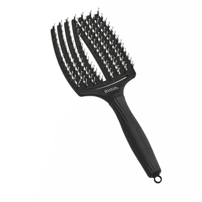 Abbildung von Olivia Garden Fingerbrush Boar &amp; Nylon bristles Large Black