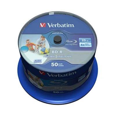 Abbildung von Verbatim 43812 BD R Datalife 25GB 6x Schreibgeschwindigkeit Rohlinge bedruckbar 50er Spindel