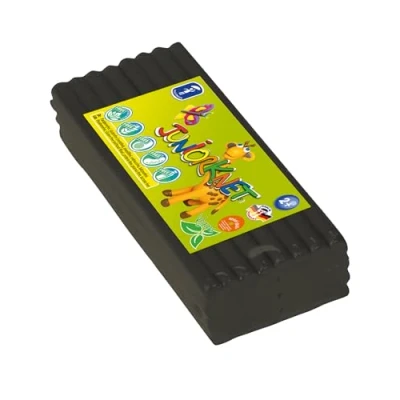 Abbildung von Feuchtmann JUNiORKNET Jumbo Pack in Schwarz 500g weiche Kinderknete im Vorteilspack vegane glutenfreie Spielknete Nicht trocknende Knete ungiftige Modelliermasse ab 2 Jahren