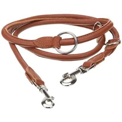 Abbildung von Kerbl Pet 81098 Rundleder Führleine Roma 200 cm, 8 mm, cognac