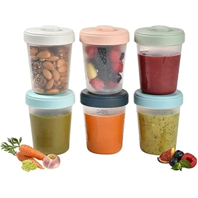 Abbildung von BÉABA, 6er Set Aufbewahrungsbehälter, Clip, Stapelbare Behälter, 100 % Luftdicht, Einfrieren, Muttermilch, 6x250ml