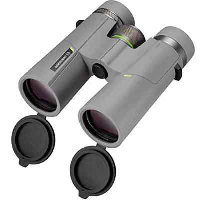 Abbildung von Bresser Fernglas 8x42 Wave, wasserdicht, mit BaK 4 Glas, UR Vergütung und Brillenträgerokularen, perfekt für Naturbeobachtungen, auf Reisen beim Wandern