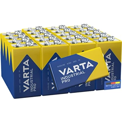 Abbildung von VARTA Batterien 9V Blockbatterie, 20 Stück, Industrial Pro, Alkaline Batterie, Vorratspack, für Rauchmelder, Brand &amp; Feuermelder