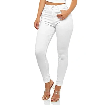 Abbildung von Elara Super High Waist Damen Hose Chunkyrayan EL12 1 White 40 (L)