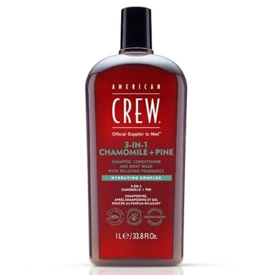 Abbildung von American Crew 3IN1 Chamomile &amp; PINE, SHAMPOO, Conditioner BODY WASH Duschgel, Herren, Größe: 1000 ml,