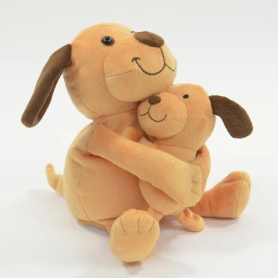 Abbildung von Labertier Laber Hund mit Baby, &quot;Senta und Cora&quot;, inkl. Batterien, 16x15,5x23cm