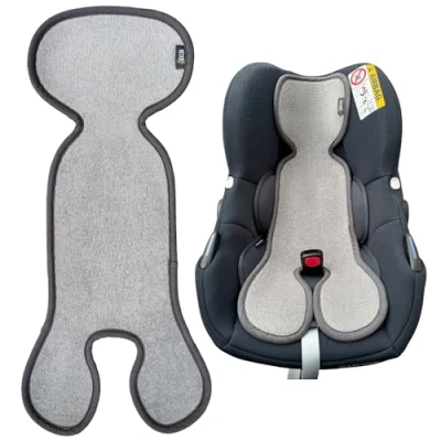 Abbildung von HECKBO Baby Sitzauflage Sommer Antischwitz für Kinderwagen Gruppe 0 Babyschale Kinder Matte Mädchen Jungen grau