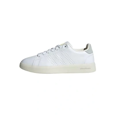 Abbildung von adidas Damen Advantage Premium Sneakers, Weiß/Gelb/Grün, 36 EU