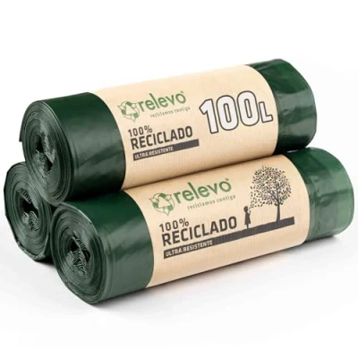 Abbildung von Relevo 30 Stück Müllbeutel 100 L 100% Recycelt Müllsäcke