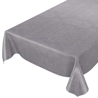 Abbildung von ANRO Tischdecke Wachstuchtischdecke Wachstuch Wachstischdecke Beton Grau Uni Urban 100x140cm