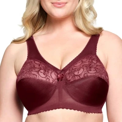 Abbildung von Glamorise Magic Lift Soft Cup, Übergröße, mit Schulter Komfort,Bordeaux,100C