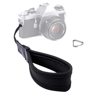 Abbildung von LENS AID Handschlaufe aus Neopren für Kamera: Kameragurt fürs Handgelenk geeignet Nikon, Sony, Fujifilm, Olympus, Leica etc.