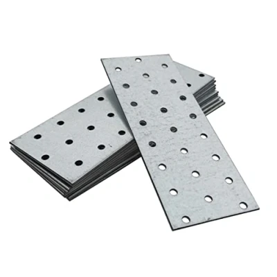 Abbildung von OMIDEAS 10 x Flachverbinder (160 60 2) Lochplatten Holzverbinder Verbindungsplatte Verbinder, Silber Verzinkt