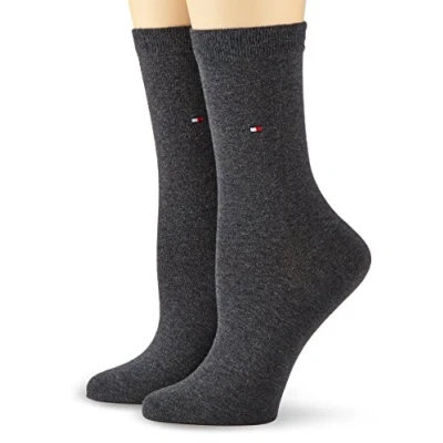 Abbildung von Tommy Hilfiger Damen Th Women Casual 2p Socken, Anthrazit Melange, 39 42