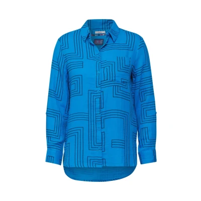 Abbildung von Cecil Hemdbluse, Damen, Größe: XXL, Blau