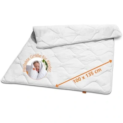 Abbildung von sleepling Ultra leichte Kinderdecke Sommerdecke 100 x 135 cm, Sommer Bettdecke für Kinder, dünne Sommerbettdecke aus 100% Mikrofaser, Ökotex 100, waschbar 60 Grad