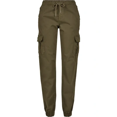 Abbildung von Urban Classics HIGH Waist Cargohose, Damen, Größe: 3XL, Summerolive