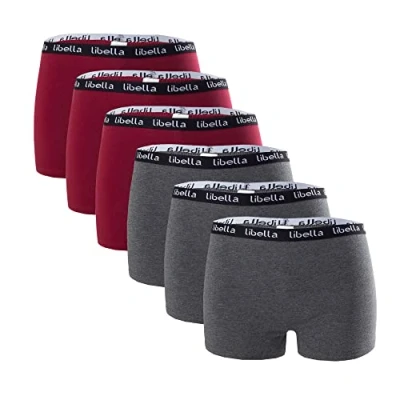 Abbildung von Libella® Panties Boxershorts Damen 6er Pack Hipsters Unterhosen Hotpants Unterwäsche Pantys Baumwolle Frauen 3429 L