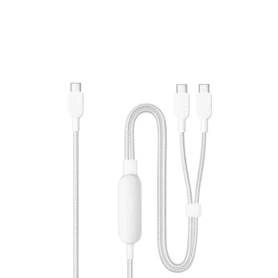 Abbildung von Anker USB C auf Kabel, 140W Max 2 in 1 Kabel 1,2m, für iPhone 16/16 Pro/16 Pro Max/16 Plus/15 Serie, Galaxy S24/S23, MacBook Air/Pro, Lenovo, HP, iPad, und mehr (USB 2.0, Flecht Design)