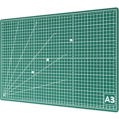 Abbildung von ACROPAQ Schneidematte A3 Selbstheilend, 45 x 30 cm, 5 Lagen Schutz für Ihre Möbel, mit beidseitigen Gittern und Winkelmarkierungen Bastelunterlage, Schneideunterlage, Cutting mat