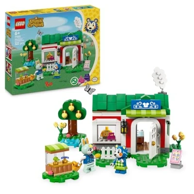 Abbildung von LEGO Animal Crossing Die Schneiderei der Schneiderschwestern, Bauset für kreative Rollenspiele, Geschenk Mädchen, Jungen und Fans des Videospiels ab 6 Jahren, Abenteuer Spielset 77055