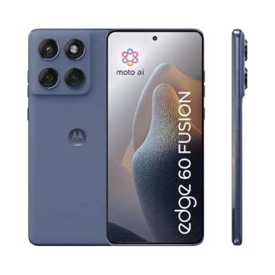 Abbildung von Motorola Edge 60 Fusion Smartphone (6,67“ Super HD Display, 50 MP Kamera mit Moto AI, 8/256 GB, 5200 mAh, Android 15) Pantone Slipstream, inkl. Schutzcover + Handyhalter speziell bei Amazon