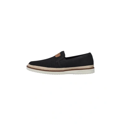 Abbildung von Rieker Herren Slipper B2366, Männer Slip On,offener einschlupf,Halbschuhe,Schlupfschuhe,schluepfschuhe,Loafer,Slip ons,schwarz (00),42 EU / 8 UK