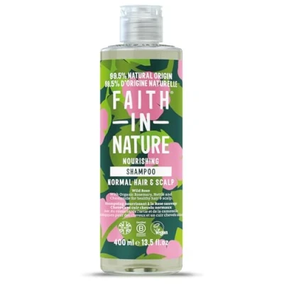 Abbildung von Faith In Nature Natürliches Wildrosen Shampoo, Ausgleichend, Vegan und Frei von Tierversuchen, Ohne SLS Oder Parabene, Für Alle Haartypen, 400ml