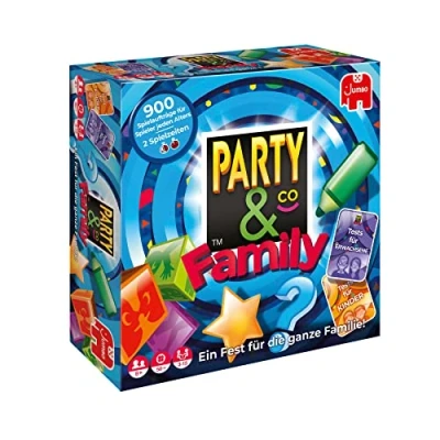 Abbildung von Jumbo Party &amp; Co. Family Multi Test Brettspiel, 3 bis 15 Spieler, ab 8 Jahren, auf Deutsch