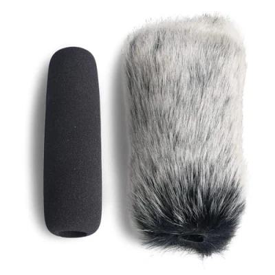 Abbildung von VideoMic Furry Windschutzscheibe und Schaumstoff Abdeckung Outdoor/Indoor Mikrofon Windschutz für Rode VideoMic, NTG2, NTG1 WSVM von YOUSHARES (2 Stück)