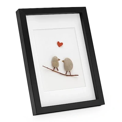 Abbildung von PHOTOLINI 3D Bilderrahmen zum Befüllen A4 21x30 cm, Schwarz, tief mit Passepartout, Objektrahmen für Gegenstände, stabiles MDF Holz Echtglas Basteln und als Geschenk