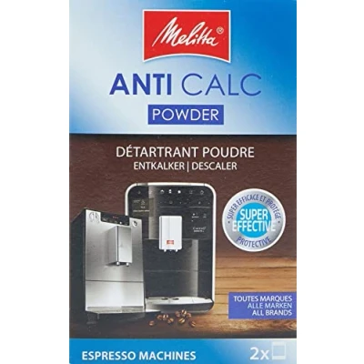 Abbildung von Melitta 178582 Entkalker Kaffeevollautomaten Anti Calc Espresso 2 Pulver Beutel je 40g (2x 40g), Verpackung kann variieren