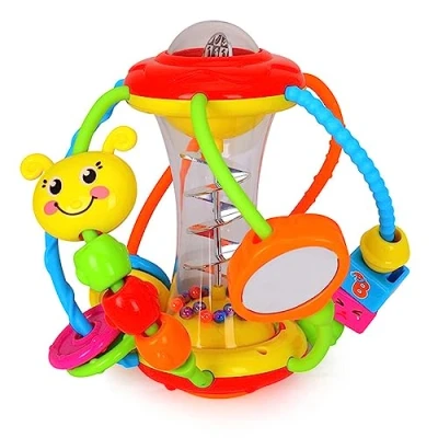Abbildung von HOLA Baby Spielzeug 6 Monate Rassel Motorikball Greifball, Greifling, Shake &amp; Krabbel Motorikspielzeug Babyspielzeug ab 3 9 12 Monaten