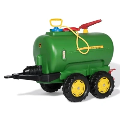 Abbildung von Rolly Toys Anhänger rollyTanker John Deere (Zubehör für Tretfahrzeuge, Kinder 3 10 Jahre, Wasserfass Traktor mit Pumpe + Spritze, Füllmenge 30 Liter) 122752