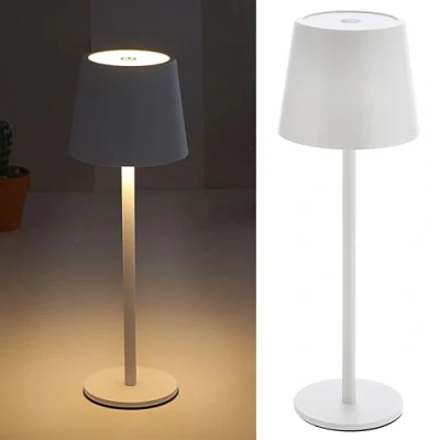 Abbildung von Cepewa Tischleuchte Touchfunktion stufenlos dimmbar 3 Weißtöne 9x26cm weiß 45 Lumen 48 LEDs USB Ladekabel Tischlampe (1 x weiß)