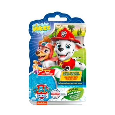 Abbildung von INKEE Bubble Bath Liquid Paw Patrol Badezusatz für Kinder, blaues Schaumbad kinder Mit Aloe vera &amp; Spezi Cola Orange Aroma, 40g